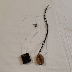 Black and Brown Pendant Necklaces